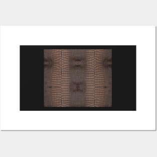 Brown Alligator Leather Skin Posters and Art